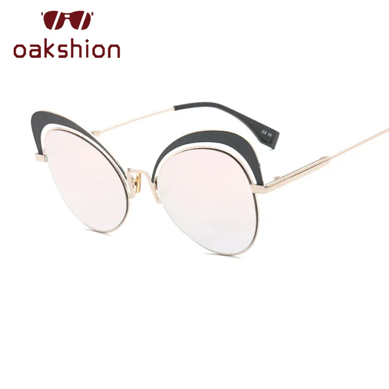 Oakshion Новая Мода Cat Eye Солнцезащитные очки для женщин Для Брендовая Дизайнерская
