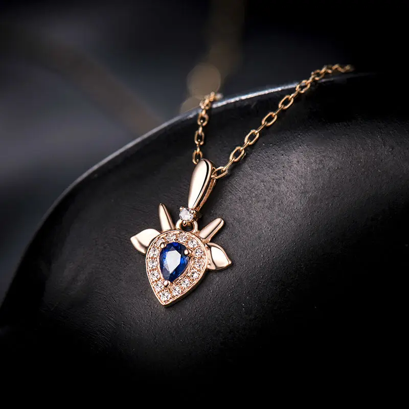 LOVERJEWELRY лидер продаж кулон Козерог однотонное розовое золото 18 карат натуральный