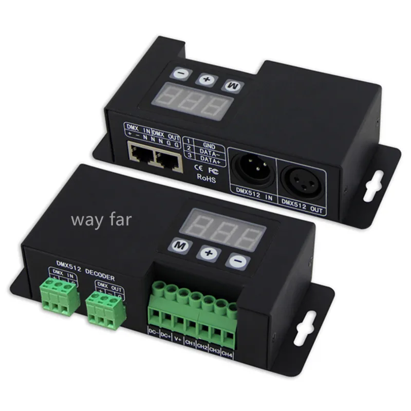 BC 8544 каналов DMX PWM Декодер DC12V 24V Вход 4A * 3 канала 12A 1CH Выход Slave контроллер RGBW полосы