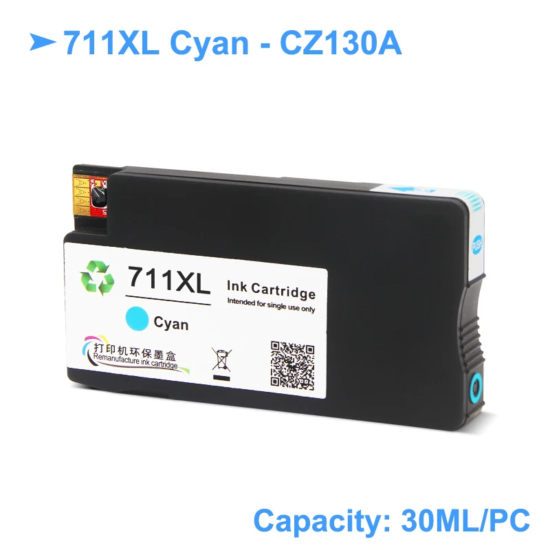 Для hp 711 711 XL hp 711 переработанный чернильный картридж совместимый для hp DesignJet T120 T520 принтера "Mei Qing"(CZ133A CZ130Z CZ131A CZ132A