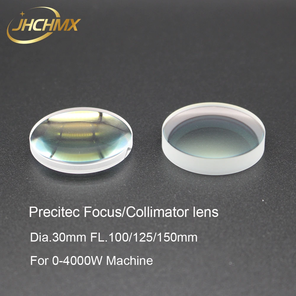JHCHMX Precitec Fiber Laser Focusing/Collimator Lens Dia.30mm FL.100/125/150mm 0-4000W For Precitec Fiber Laser Cutting Head