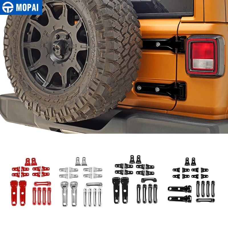 MOPAI автомобильные наклейки для Jeep Wrangler 2018 + запасной шарнир шины дверная ручка