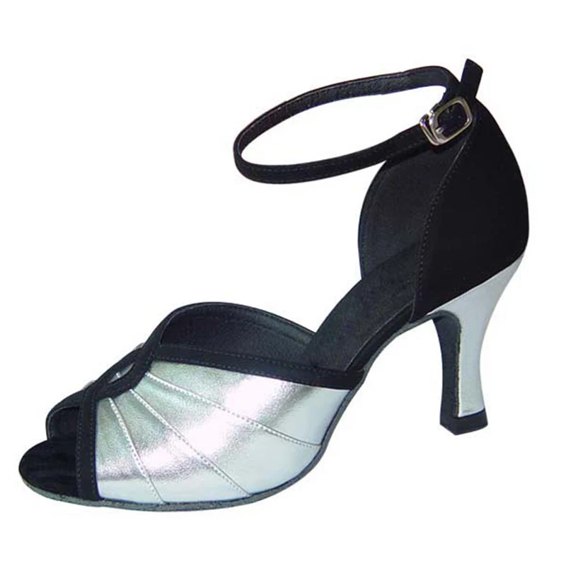 Женские туфли для латиноамериканских танцев профессиональные из нубука и ПУ на