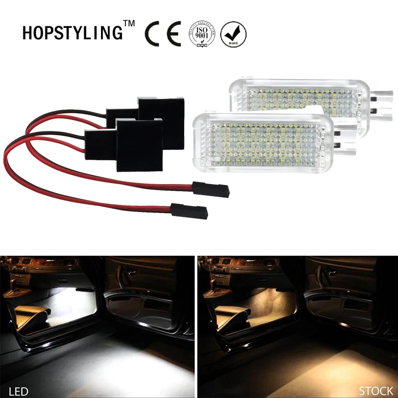2 шт. ошибок 18SMD светодиодный любезно перчатки коробка под дверь ног светильник для Ауди Шкода Fabia Octavia VW Golf4/5/6 Tiguan Touareg