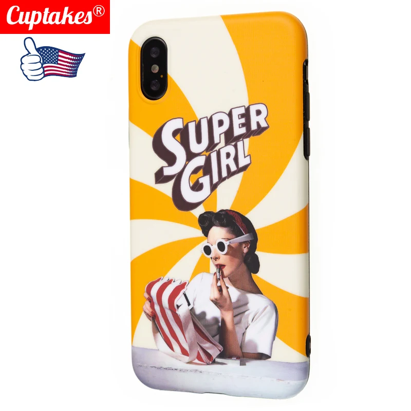Роскошный Матовый Мягкий силикон imd чехол для Apple iPhone 7 8X10 XS Max XR 6 6S 7Plus милый супер
