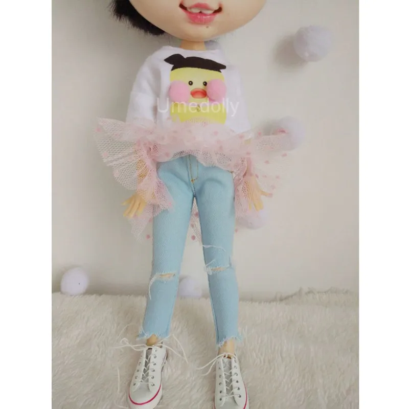 1 шт. модные рваные джинсы для Blyth Licca Azone OB24 кукольные брюки одежда необлайз наряды