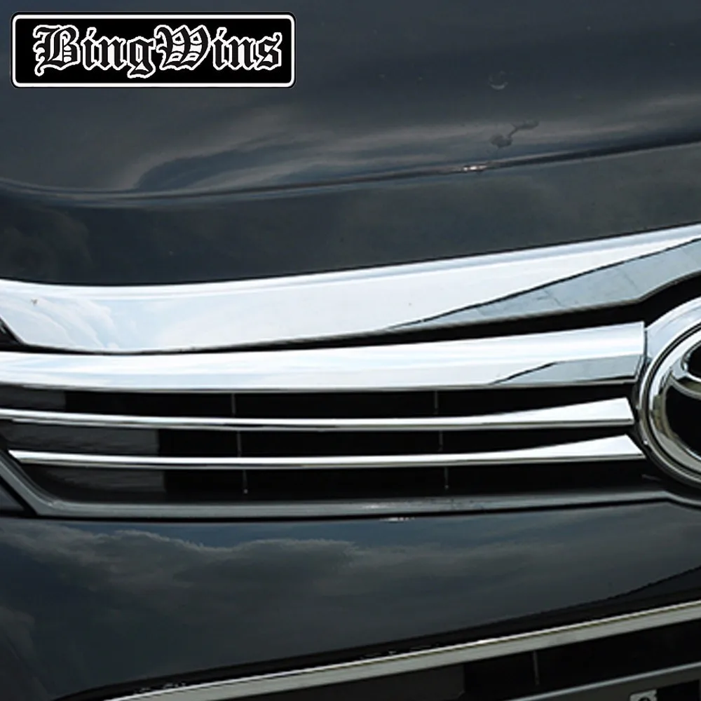Авто stlying для Toyota Camry хромированная решетка отделка автомобиля Стайлинг- для Camry верхний растер наклейки декоративная планка 4 шт