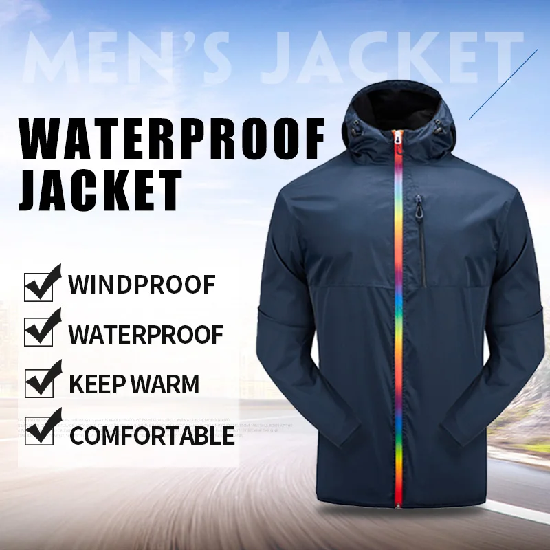 Унисекс водонепроницаемая куртка с капюшоном Lightwight ветрозащитная от дождя
