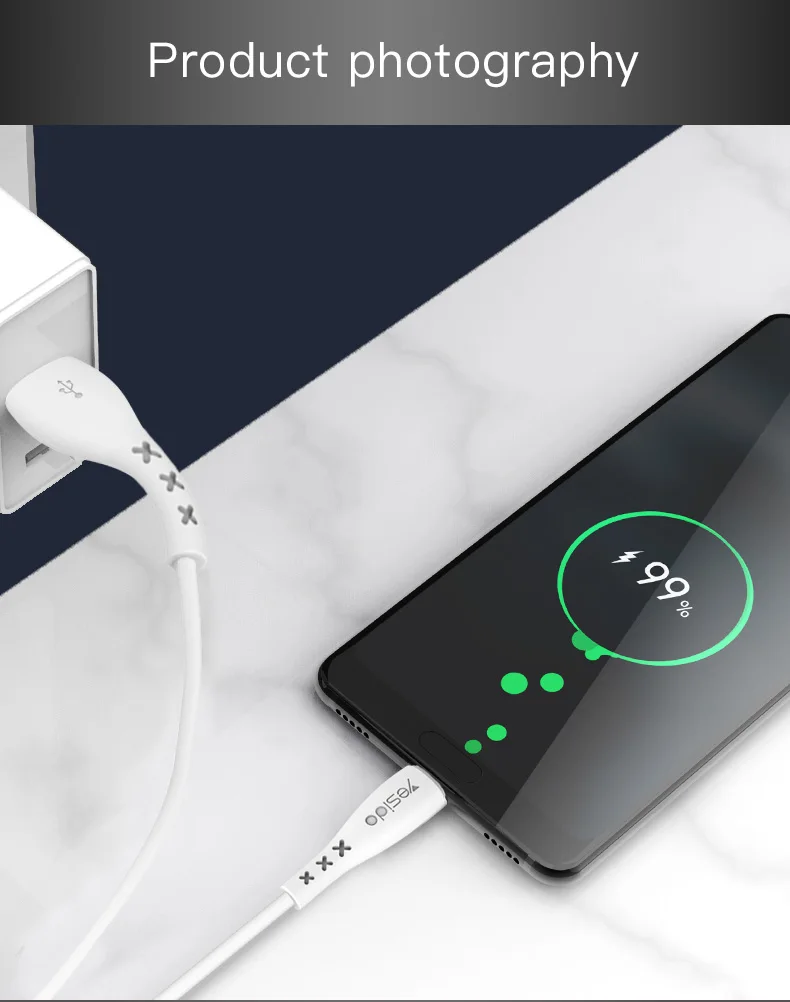 Yesido CA26 usb type-C кабель для samsung S10 S9 S8 Plus быстрое зарядное устройство type-c кабель для Xiaomi huawei One Plus 6 USB C Кабели шнур
