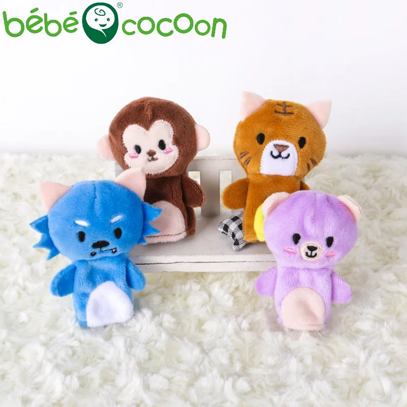 Bebecocoon 5 шт. случайный мультфильм биологическая Животные пальцем кукольный
