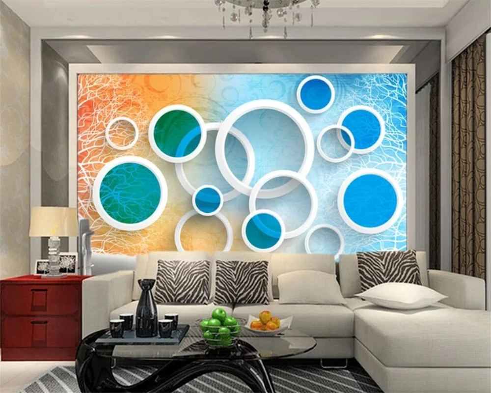 3D обои Beibehang с изображением дерева жизни круга фона для гостиной телевизора