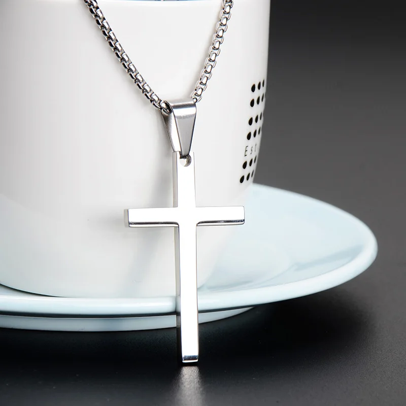 Цепочка с подвеской в виде Креста Иисуса для мужчин и женщин украшение из