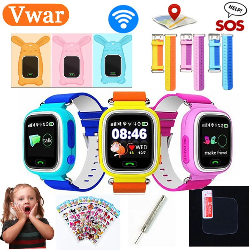 Детские gps Wi Fi местоположение Смарт часы Q90 SOS Вызов сенсорный экран устройства