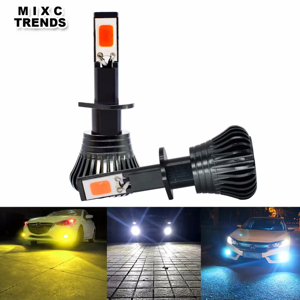 2 шт. H8 H11 Led H7 H1 H3 880 881 туман светильник s лампы HB4 9006 HB3 9005 COB автомобильный