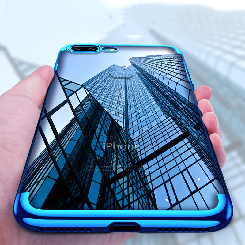 Роскошный мягкий ТПУ чехол для iPhone X 7 8 прозрачный кремний 6 6s Plus 10 ультра тонкий