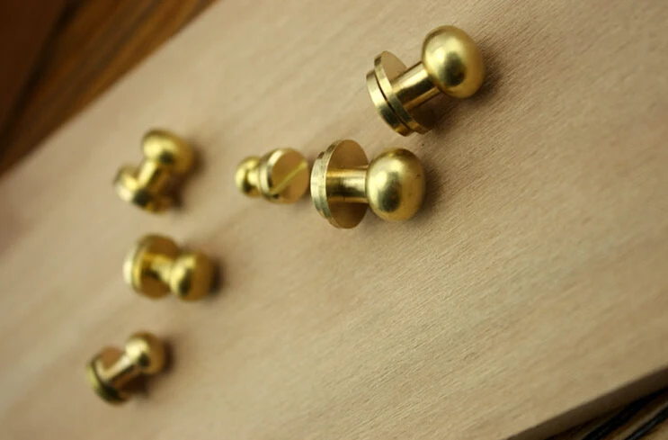 7 мм кожаный латунный прочный ремень ремесло твердый винт/заклепка для