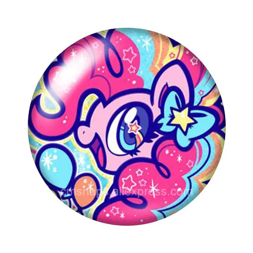 Прекрасный мультяшный Единорог Poony 10 шт смешанный 12 мм/16 мм/18 мм/25 мм Круглый Фото