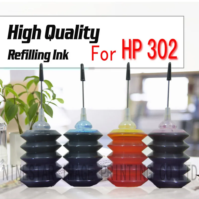 120ML Refill Ink for HP 302 302XL HP302 Cartridge Deskjet 1110 1111 1112 2130 2131 OfficeJet 3830 4650 Envy 4520 NS45 | Компьютеры и