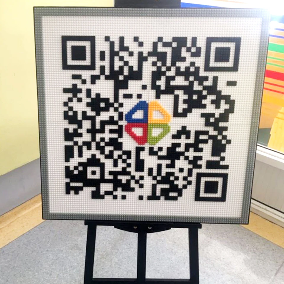 Умная пластина 1x1, строительный блок, часть, сделай сам, логотип, qr-код, игрушка для детей, 48 различных цветов, совместима с основным брендом, 3024, 588 шт./лот