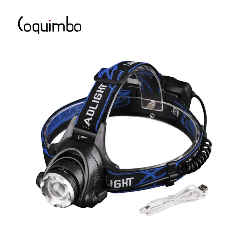 Налобный фонарь Coquimbo 4000 лм XM L T6 с зарядкой от USB|zoomable headlight|rechargeable headlampusb rechargeable