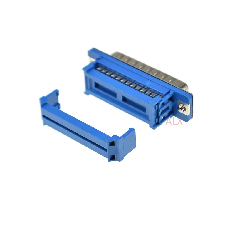 5PCS DIDC25 DB25 MALE serial port CONNECTOR IDC crimp Type D-Sub COM CONNECTORS 25pin plug 25p Adapter FOR ribbon cable wire - купить по