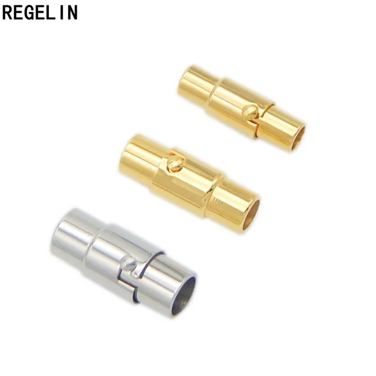 

REGELIN из нержавеющей стали золотые тона сильные магнитные замочки 2 шт подходит 3/4/5/6/7/8 мм круглый кожаный шнур браслеты делая концевые колпач...