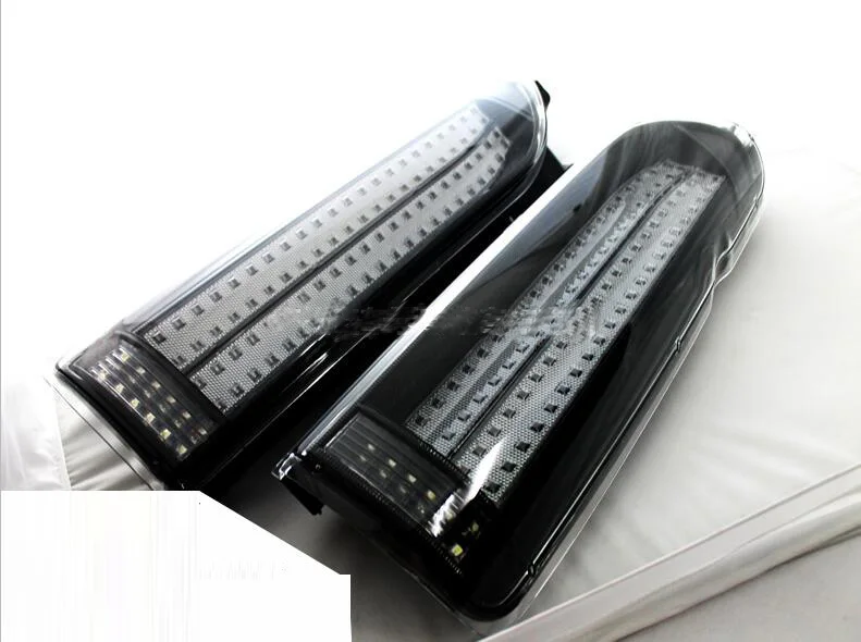 black taillight Есть автомобильный Стайлинг Головной фонарь для Hiace фары~ hid лампы DRL Биксеноновые линзы hi LO луч HID комплект hiace задний фонарь - Цвет: black taillight