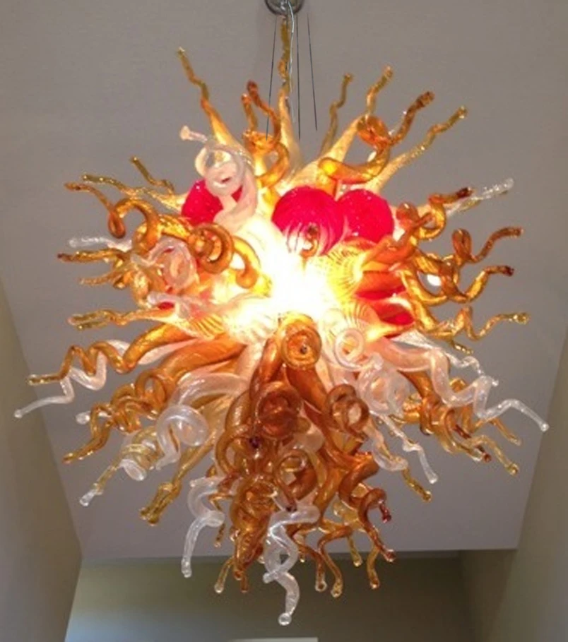 

Uinique Lighting Hand Blown Glass Circle Pendant Light