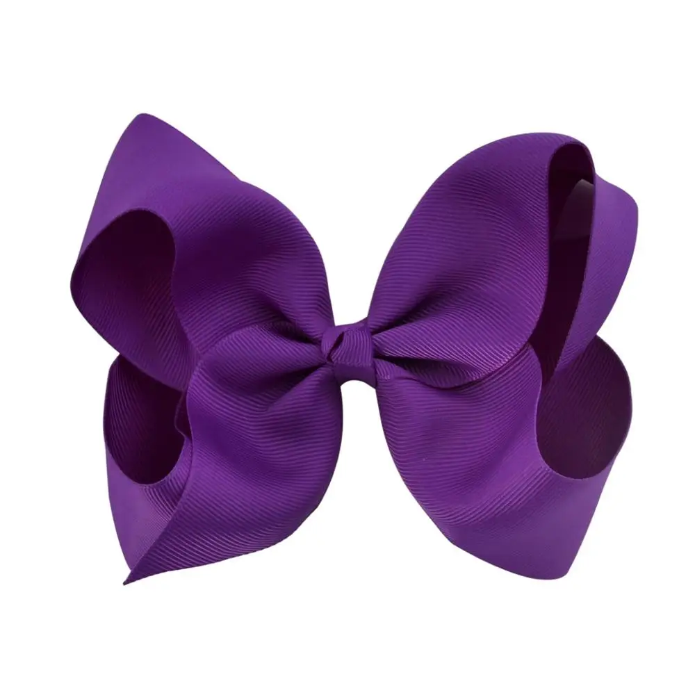 Purple No12 1 шт., 6 дюймов, аксессуары для волос с бантом, корсажная лента, детские шпильки принцессы, детская одежда для волос, милые заколки с бантами для волос - Цвет: Purple No12