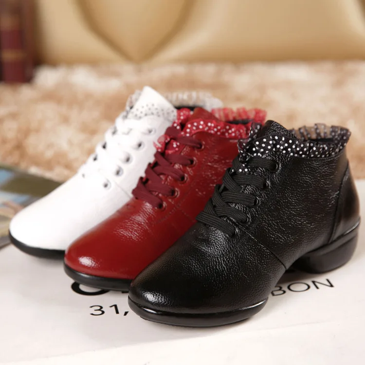 Женская обувь с квадратным каблуком Новинка Обувь для бальных танцев на плоской