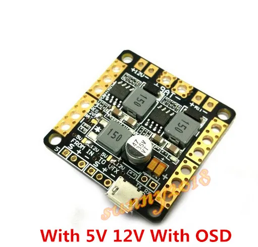CC3D Naze32 F3 Полетный контроллер распределительная плата PDB с выходом BEC 5 В/12 В 3A + LC
