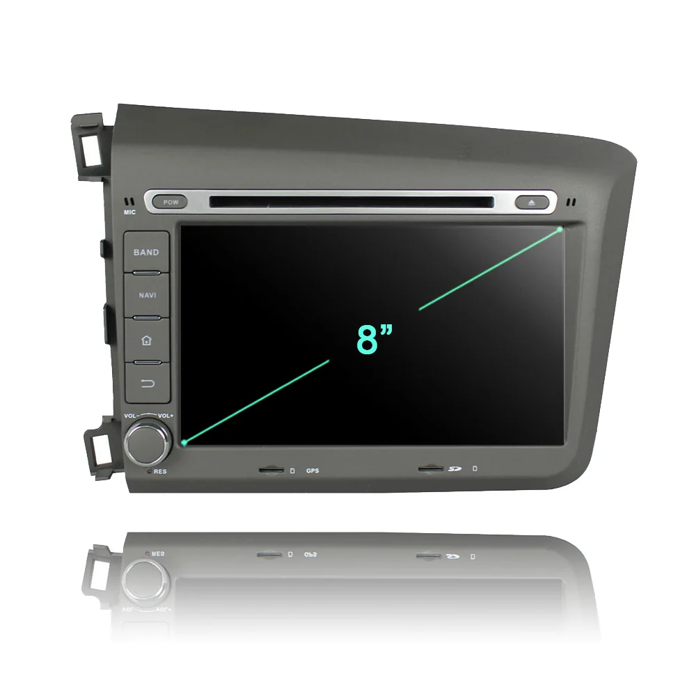 DSP ips HD 2 din Android 9 0 для Honda Civic 2012 2013 4 Гб + 64 8 ядерный автомобильный dvd плеер gps ГЛОНАСС