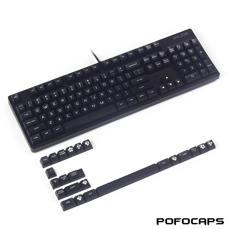 

1 Kit MAXKEY Mechanical Keyboard Key Cap Two Color Forming ABS Keycaps SA Height 127 Keys Key Caps