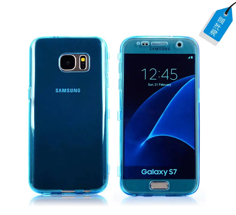 For Samsung Galaxy s6 edge Case Flip Clear Tpu Cover Silicone Transparent Coque Carcasa Touch Screen Protector Bag | Мобильные