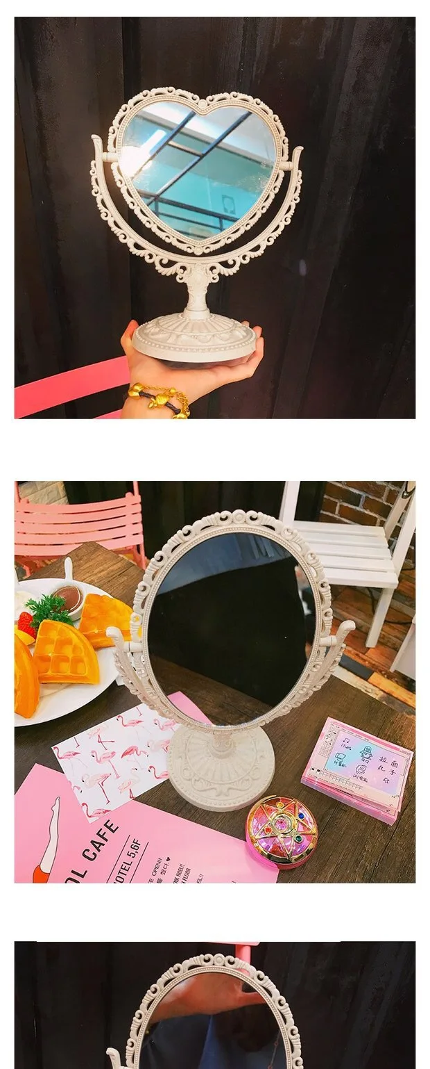 Розовый милый мультфильм Красавица и Чудовище Принцесса суд любовь форма косметическое зеркало декоративные зеркала вечерние сувениры лучшие подарки
