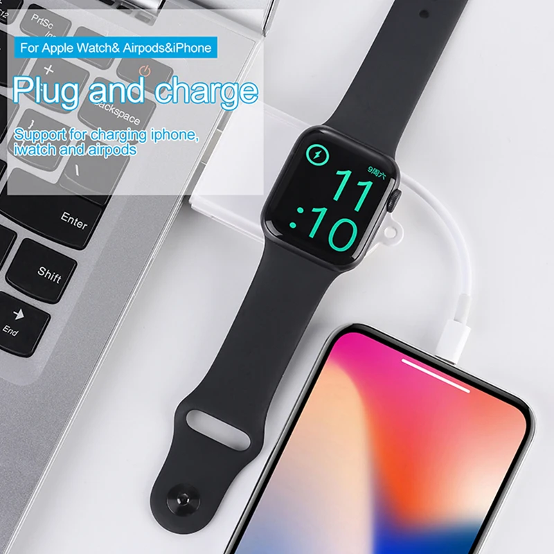 Беспроводное зарядное устройство портативное для Apple Watch серии 1 2 3 4 новое