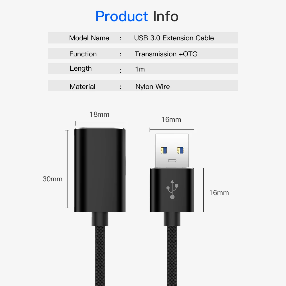 USB Удлинительный кабель Супер Скоростной 2 0 для мужчин и женщин 1 м синхронизация