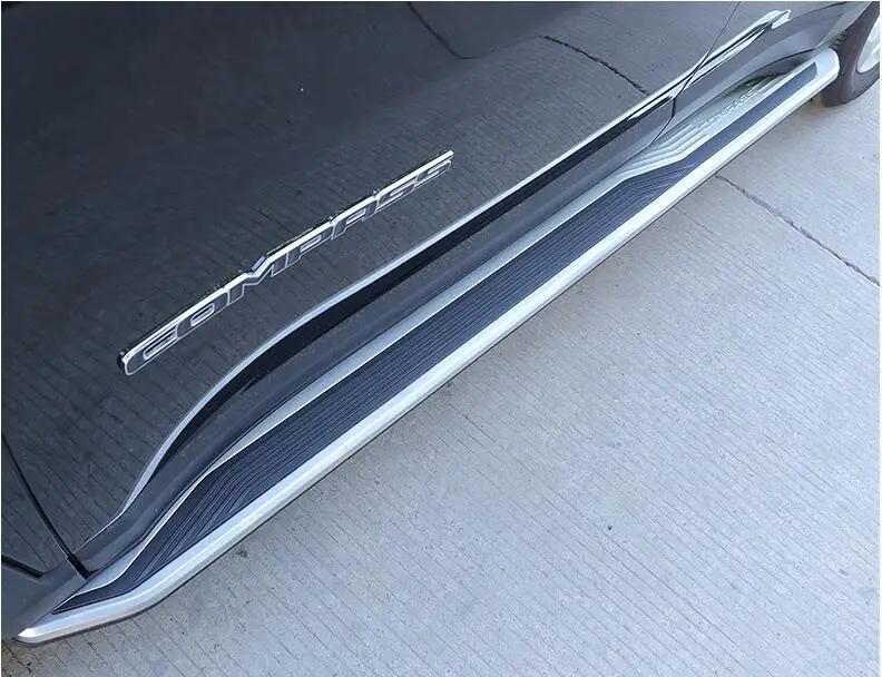 Автомобиль из алюминиевого сплава Беговая доска боковой шаг Nerf бар педаль для 17 18 JEEP Компас