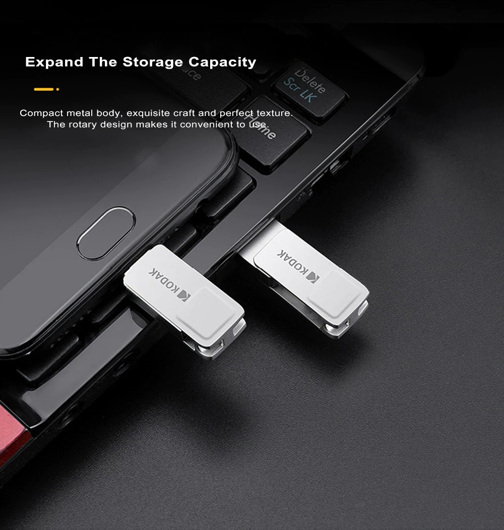 Kodak USB флэш-накопитель K223B USB3.1 Micro USB двойной интерфейс памяти stick16GB 32GB 64GB металлический U диск USB 3,0 флешка