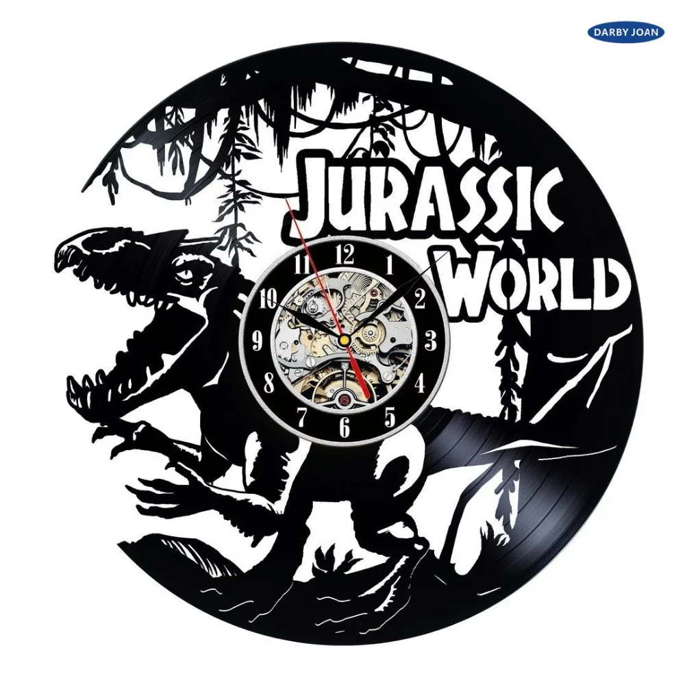 Виниловые часы с записью дизайн парка Юрского периода настенные украшения saat