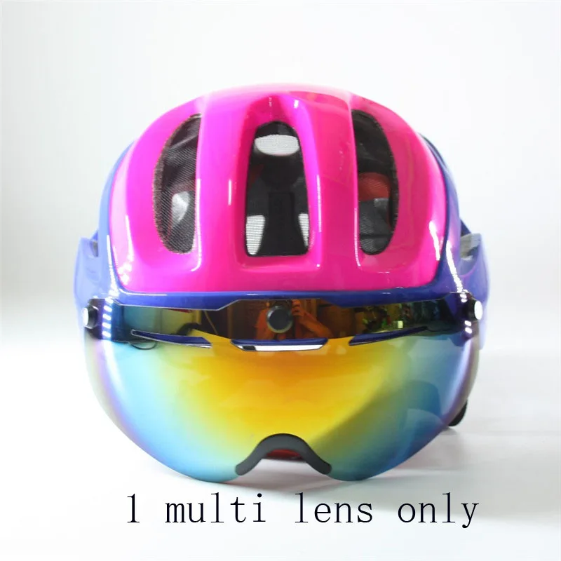 sw pink multi LENS Scohiro, велосипедный шлем, 3 линзы, козырек, солнцезащитные очки, MTB, горная дорога, велосипедный шлем, шлем, Cascos, Ciclismo, велосипедный шлем для взрослых - Цвет: sw pink multi LENS