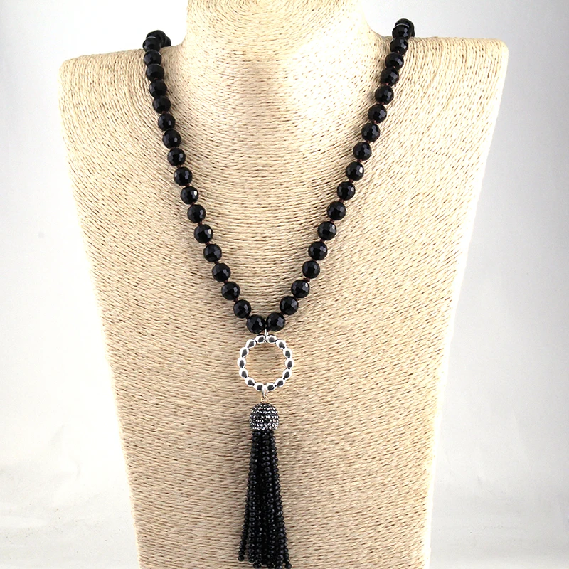 Модные богемные этнические ювелирные изделия 10 мм граненые стеклянные бусины с