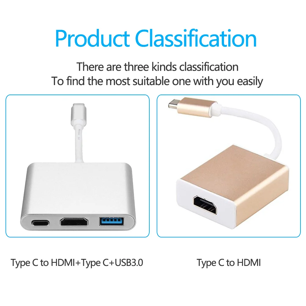 Конвертер SB Type C 3 1 кабель с разъемом HDMI type для Apple Macbook Google Chromebook Pixel зарядное