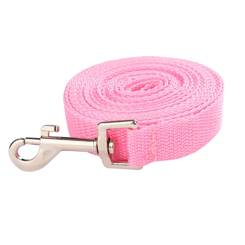 PINK Поводок для собак, нейлоновый поводок для маленьких и средних собак, кошек, щенков, ходьба, беговые поводки, поводок для питомцев, Supplies-1.5M, 1,8 м, 3 м, 4,5 м, 6 м, длина - Цвет: PINK
