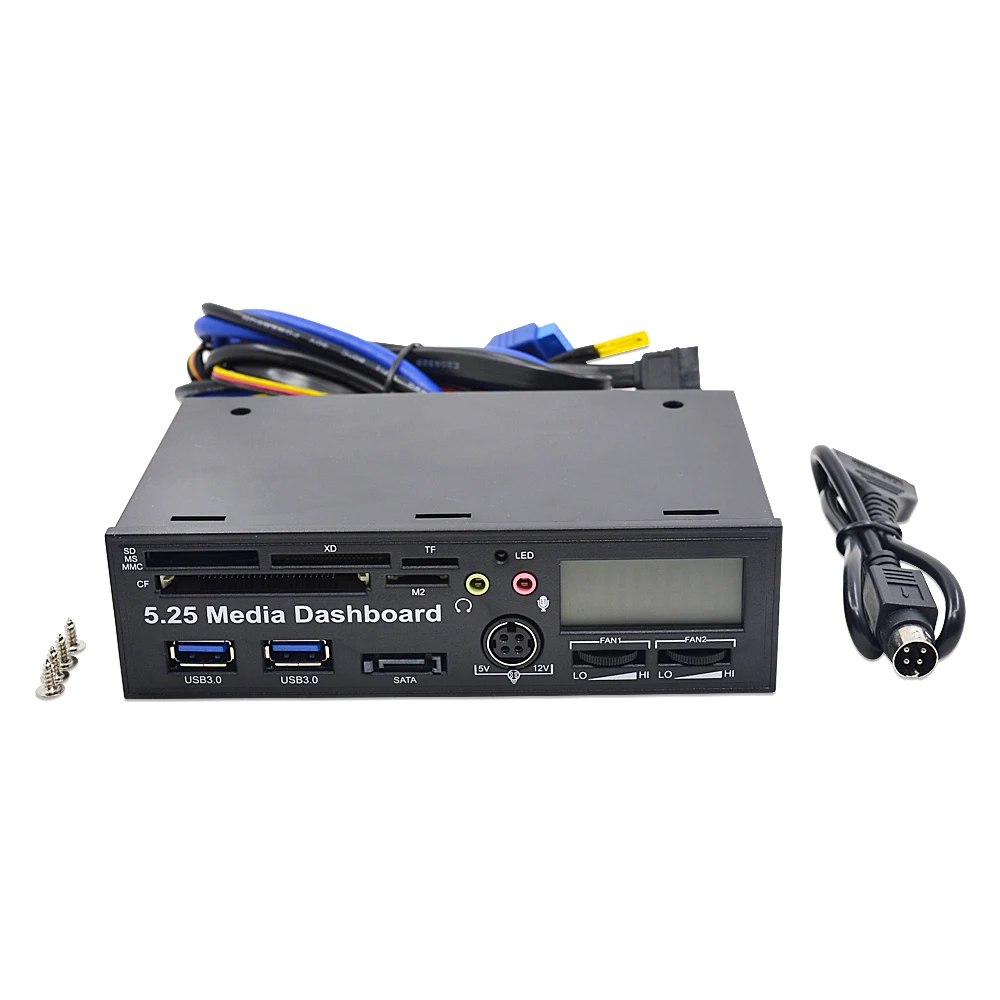 MJTEK USB 3 0 Multifuntion 5 25 &quotМедиа приборная панель Внешний все в одном кардридер SATA drive bay