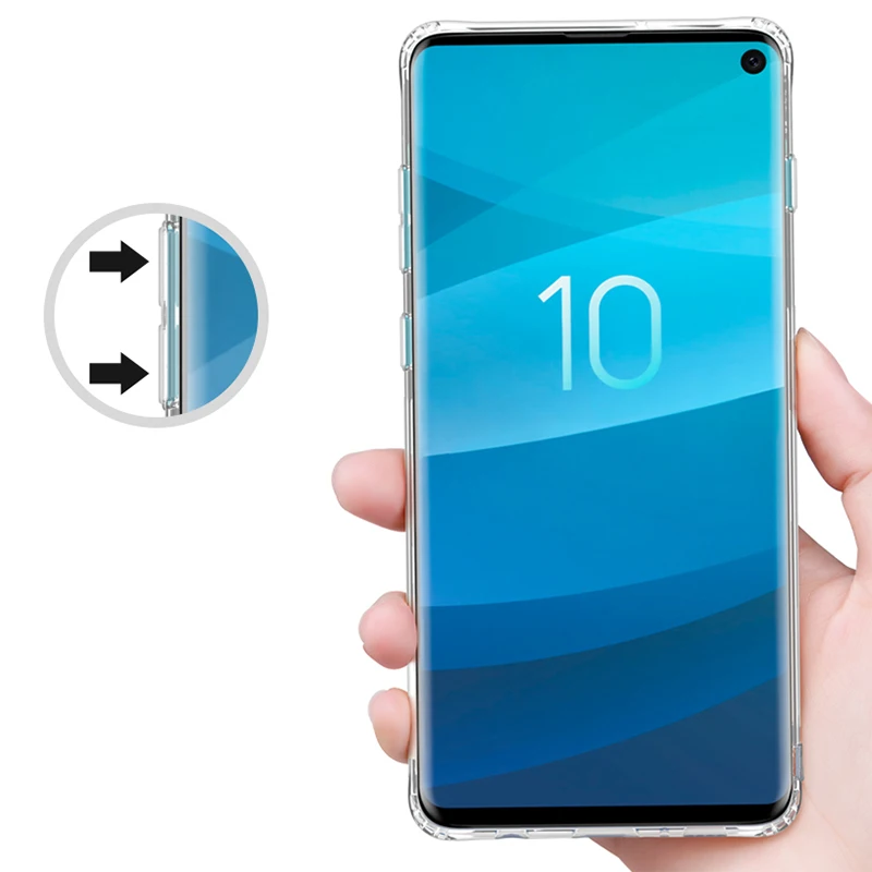 Прозрачный мягкий силиконовый чехол из ТПУ для Samsung Galaxy S10 S10E Plus | Мобильные