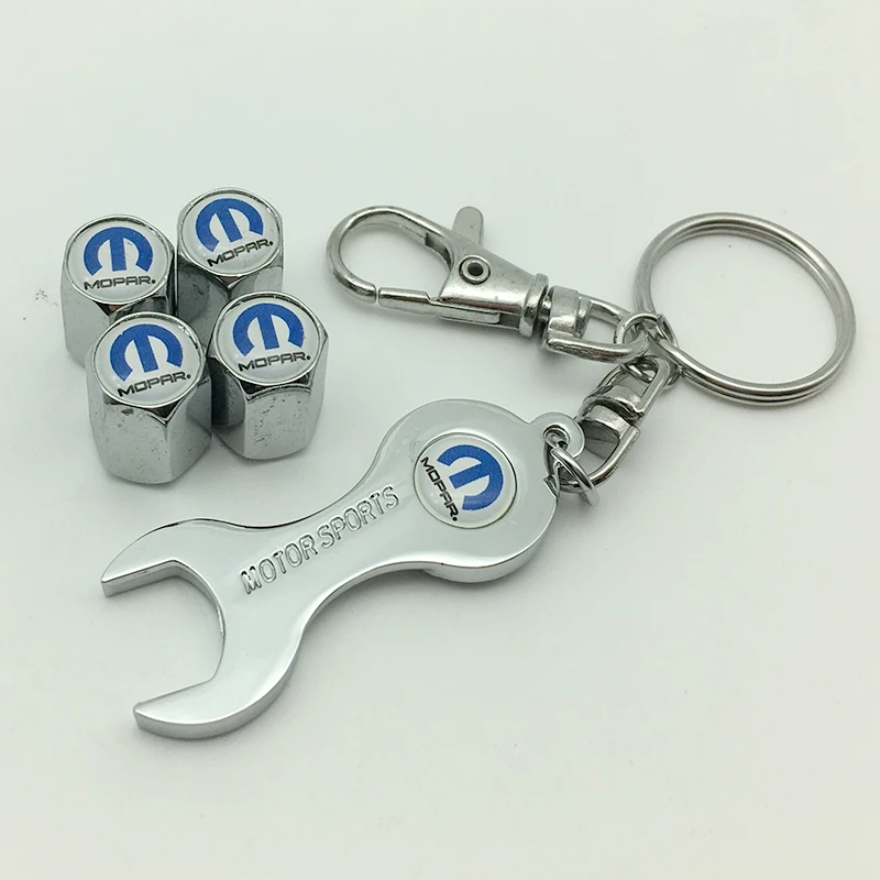 Металлический ключ Mopar с кольцом для ключей колпачки клапанов автомобильных