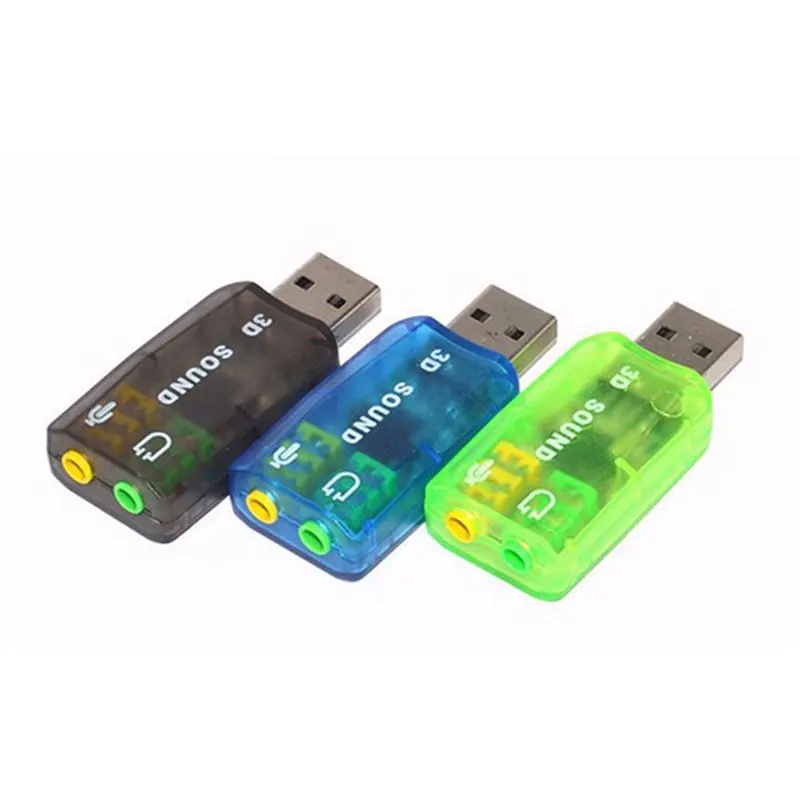 3D 5 1 канальная звуковая карта 3 мм внешняя USB компьютера стерео микрофон аудио