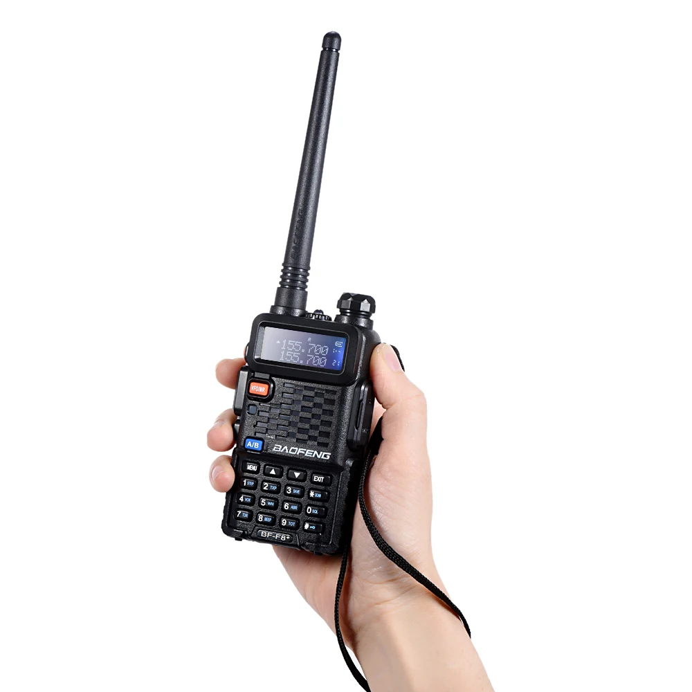 BAOFENG F8+ VHF/UHF Двухдиапазонный портативный приемопередатчик домофон с ЖК, радио приемник 5 Вт 128 каналов памяти рация