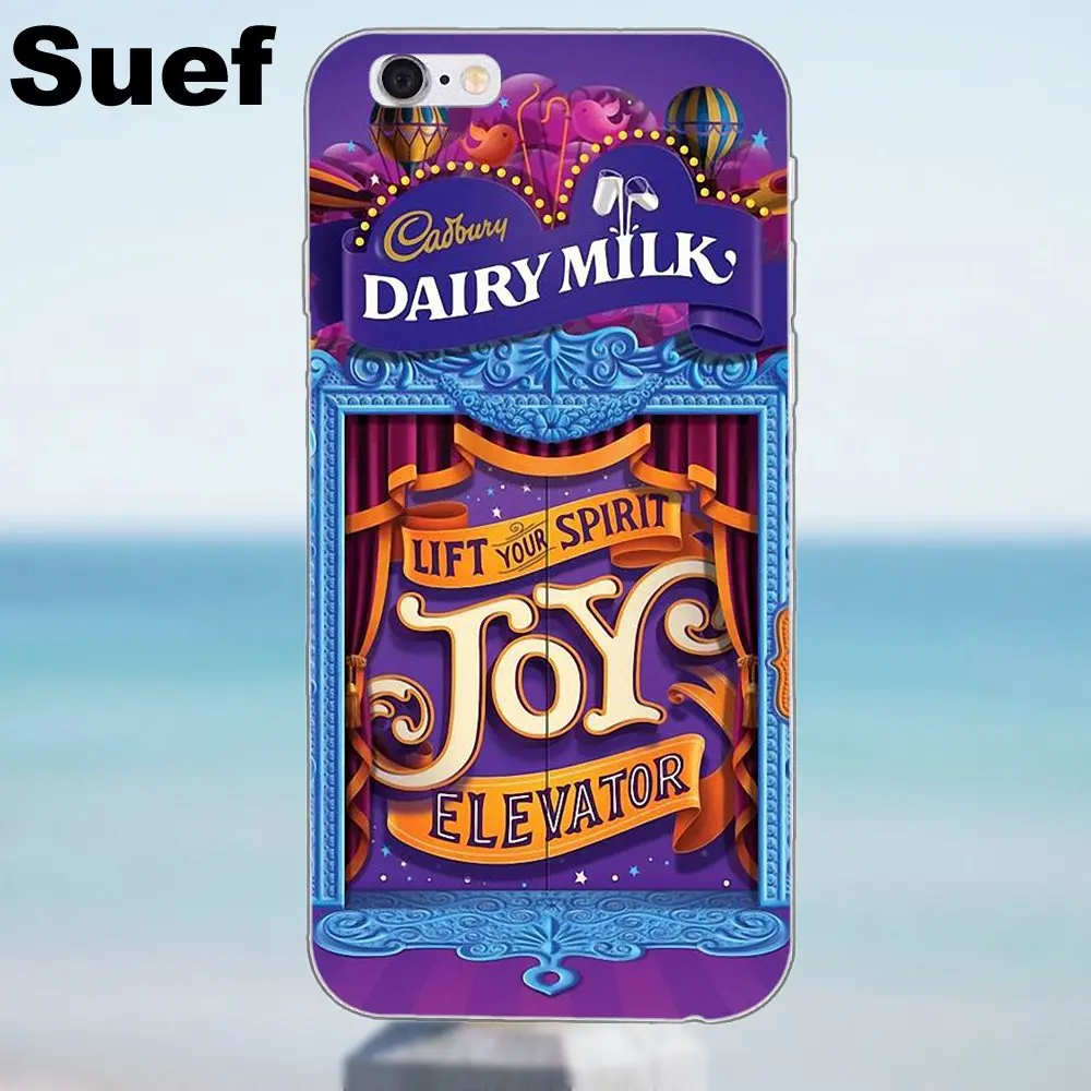 Suef мягкое милое молочное молоко для кожи Cadbury iPhone 4 4S 5 5S 5C SE 6 6S 7 8 Plus X Samsung Galaxy A3 A5 J1 J3